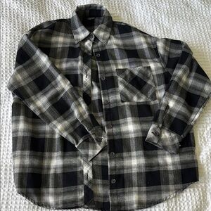 Wild Fable Black and Gray Button Down Shirt